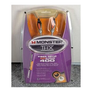 Monster THX Certified Fiber Optic Digital Audio 400 Cable 4ft 1.21m New Sealed